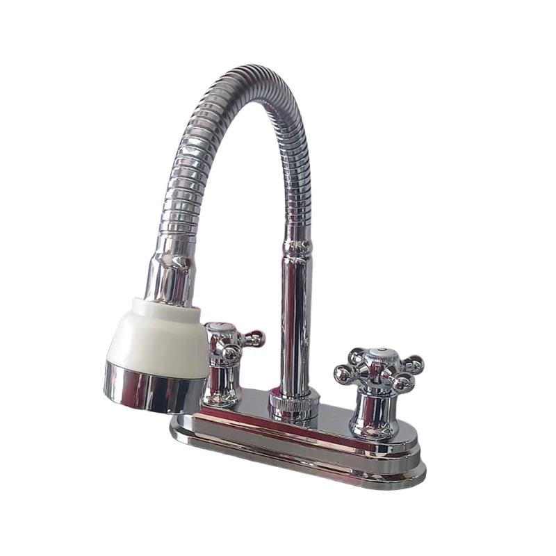 07A-L300 MEZCLADORA PARA LAVABO MANERAL DE CRUZ CROMADO
