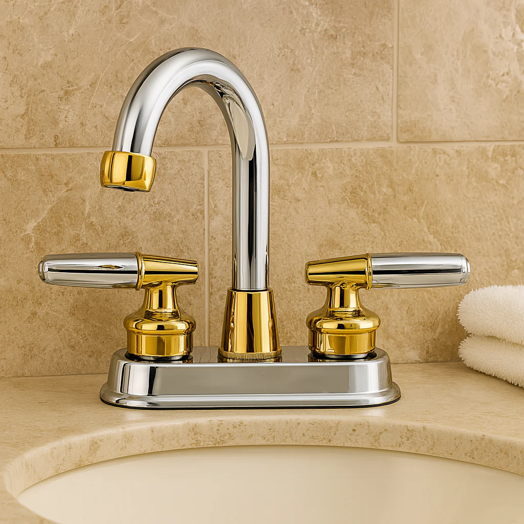MEZCLADORA BAR. 4" GARZA CROMO/ORO - Image 2