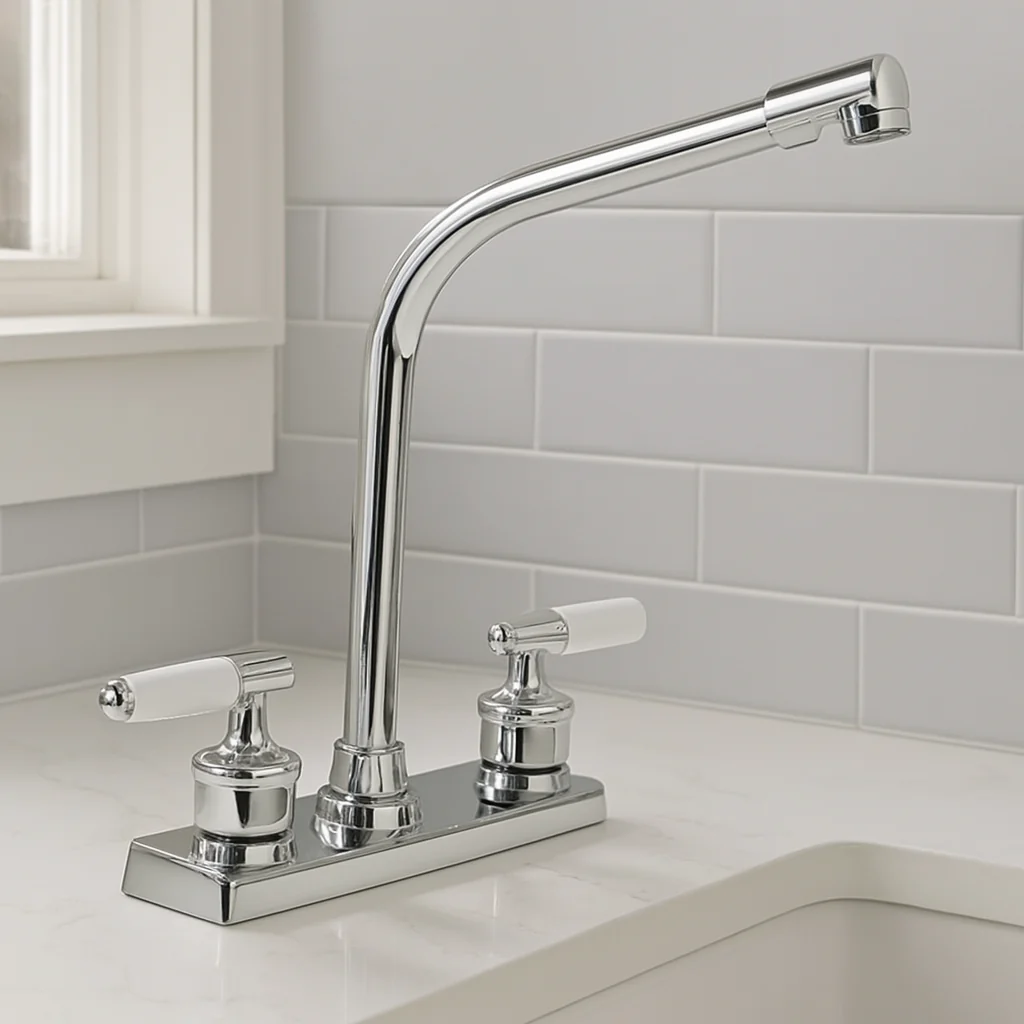 MEZCLADORA BIPEX PARA FREGADERO COBRA CROMO CON MANERALES BLANCOS (08B-K005-BP/1) - Image 2