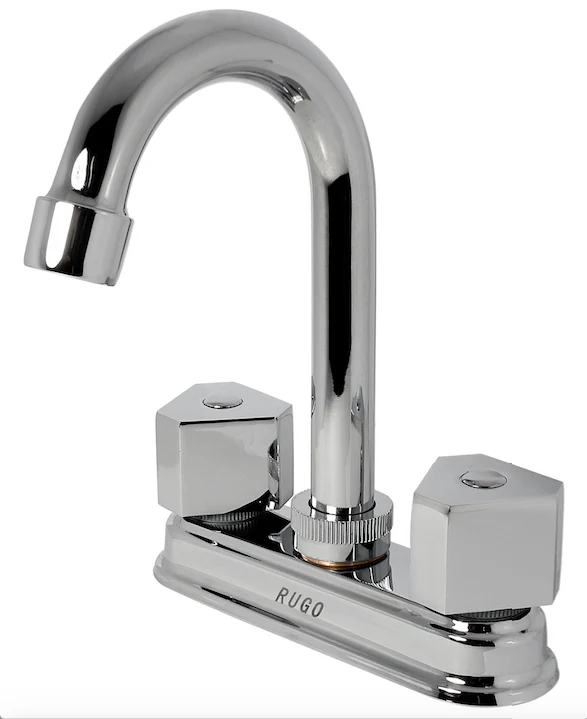 MEZCLADORA RUGO 24IR PARA LAVABO 4" CROMO C/CHAPETÓN