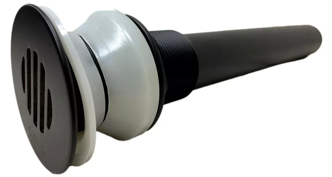 CONTRA RUGO 30LSN DE LATÓN SIN REBOSADERO CON REJILLA PARA LAVABO NEGRO - Image 6