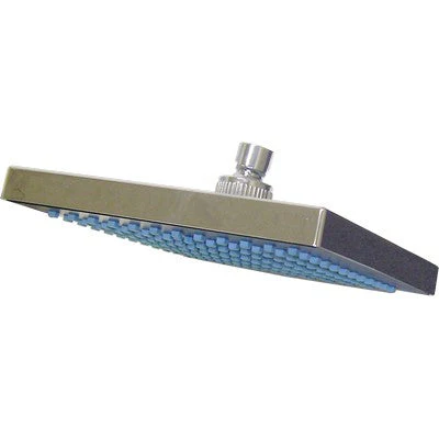 REGADERA RUGO GRECIA CUADRADA DE PLATO 20 CM CROMO SIN BRAZO (44GP)