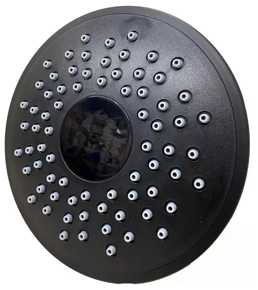 REGADERA RUGO CUADRADA MALASIA 7½" X 7½" NEGRO (44MCN)