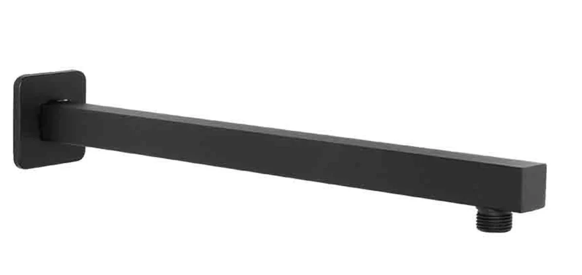 460N BRAZO P/REGADERA CUAD. 42.5 CM LATON NEGRO