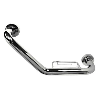 BARRA DE SEGURIDAD ANGULAR RUGO BSA01 CON JABONERA DE ACERO INOXIDABLE