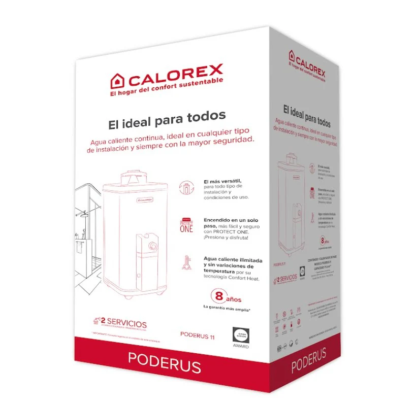 CALENTADOR BOILER DE PASO CALOREX PODERUS 11 GAS LP - Image 7