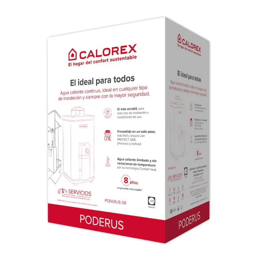 CALENTADOR BOILER DE PASO CALOREX PODERUS 9 GAS LP - Image 8