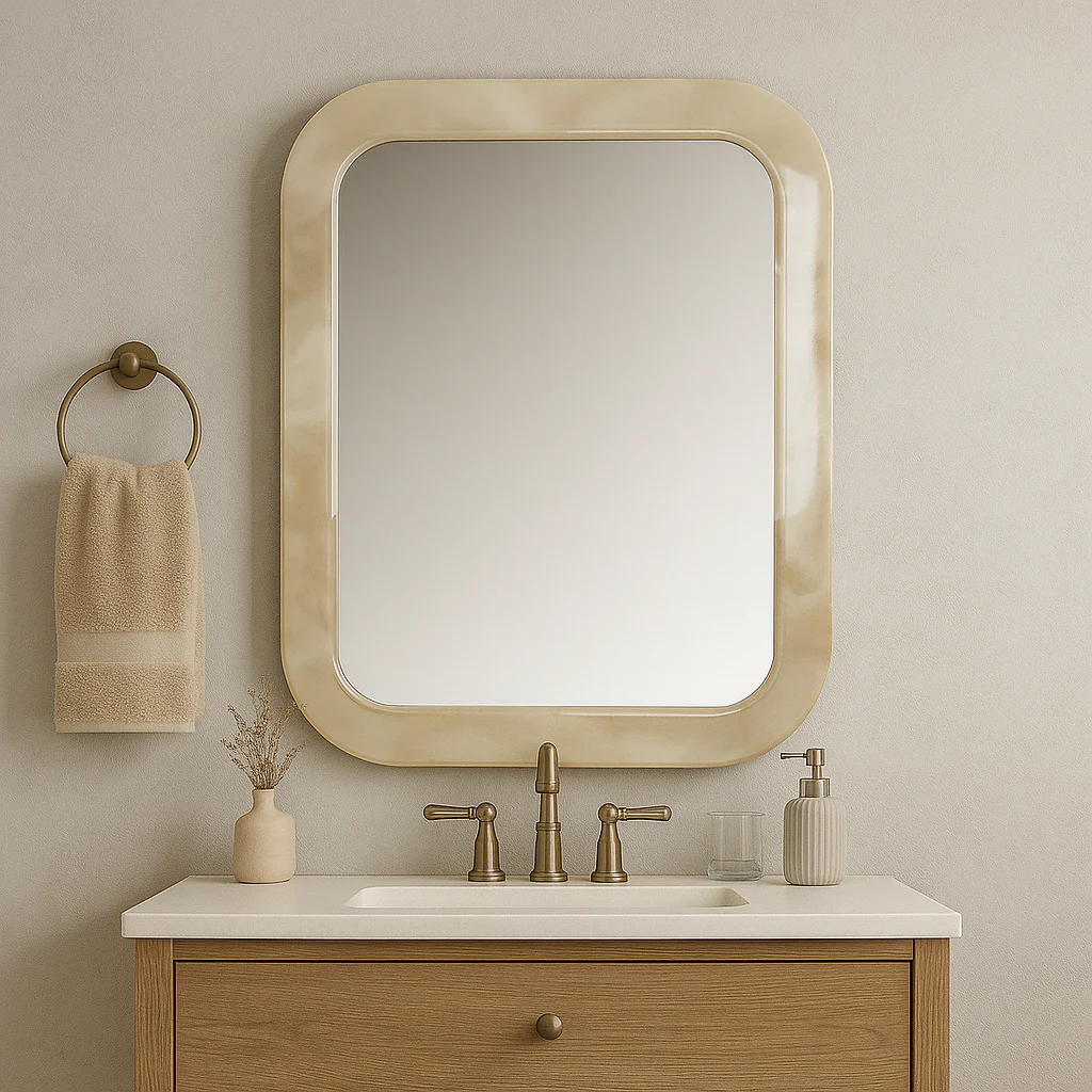 ESPEJO RECTANGULAR 48X60 MARMOLEADO COLOR CAFE - Image 2
