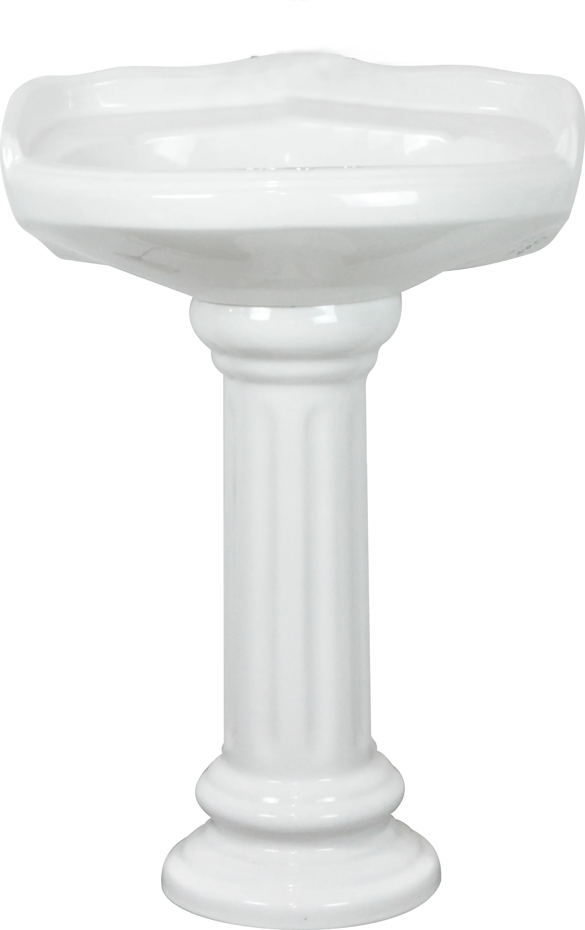 FUENTE Y PEDESTAL CERAMOSA ROMANO BLANCA (Calidad única)*