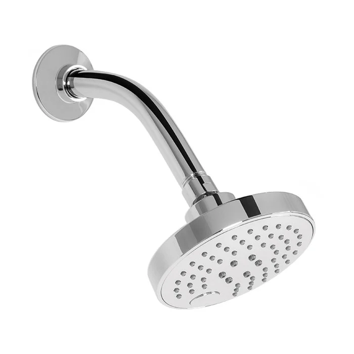 REGADERA HELVEX MULTICHORRO 5" CON BOTÓN DE CAMBIO, BRAZO Y CHAPETÓN CROMO (H-3300)