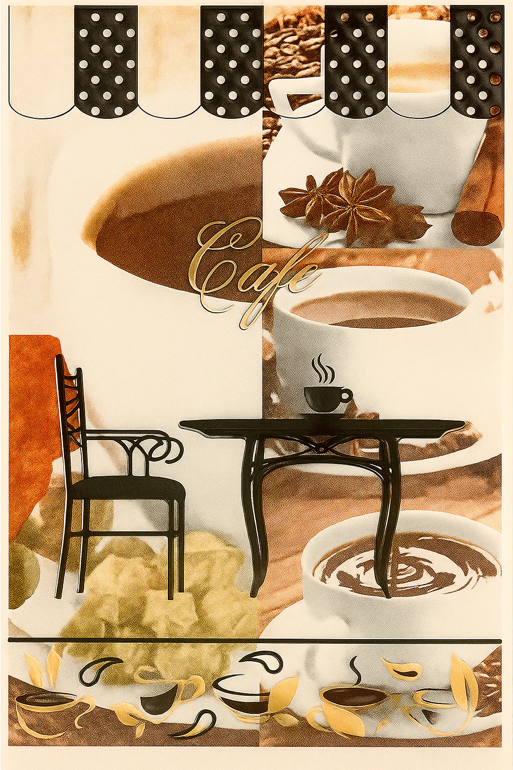 INSERTO TOLDO CAFE 20.6 CM X 30.8 CM P/COCINA