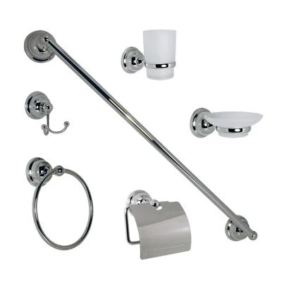 JUEGO DE ACCESORIOS RUGO JE33-C OSLO 6 PIEZAS CROMO
