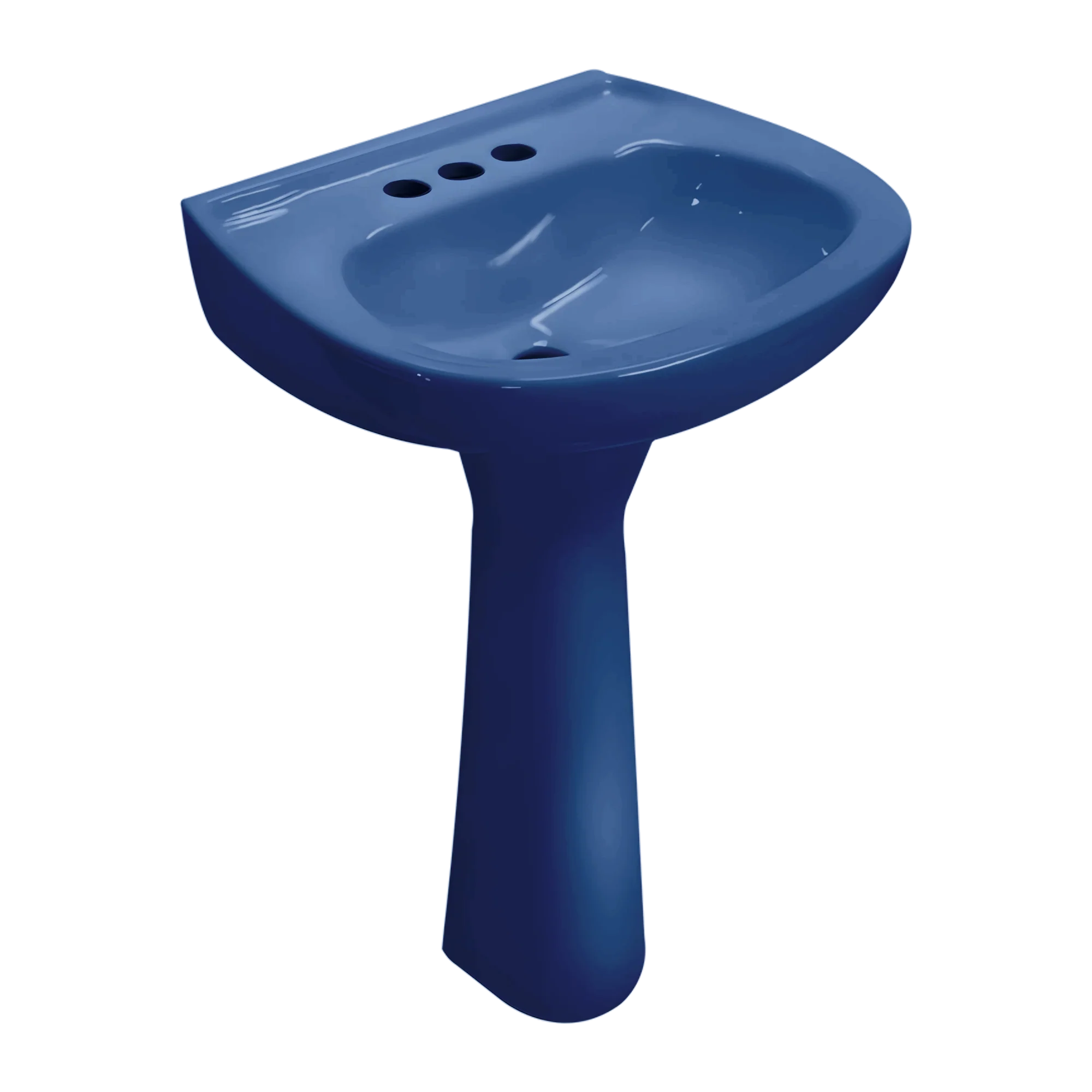 LAVABO Y PEDESTAL CATO JAZMIN AZUL COLONIAL (Calidad única)* - Image 4