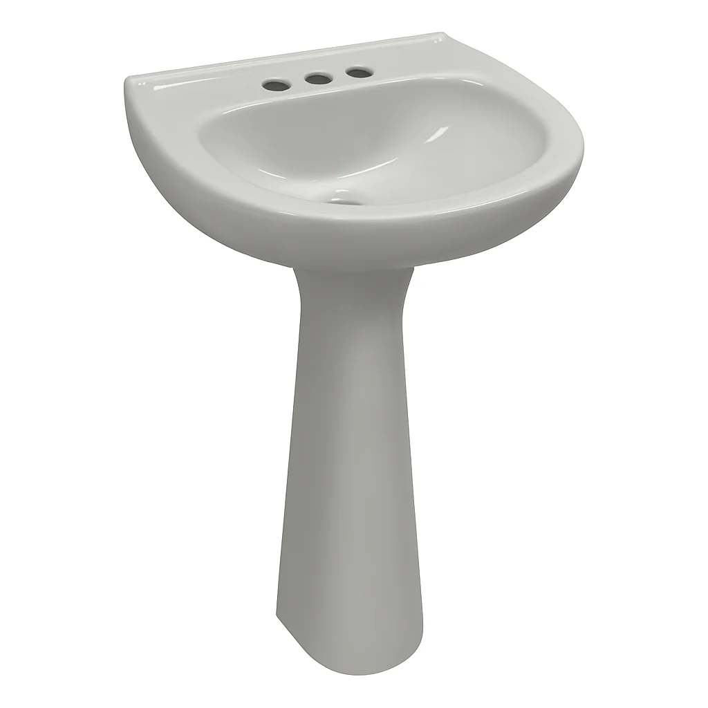 LAVABO Y PEDESTAL CATO JAZMIN GRIS PLATINO (Calidad única)* - Image 4