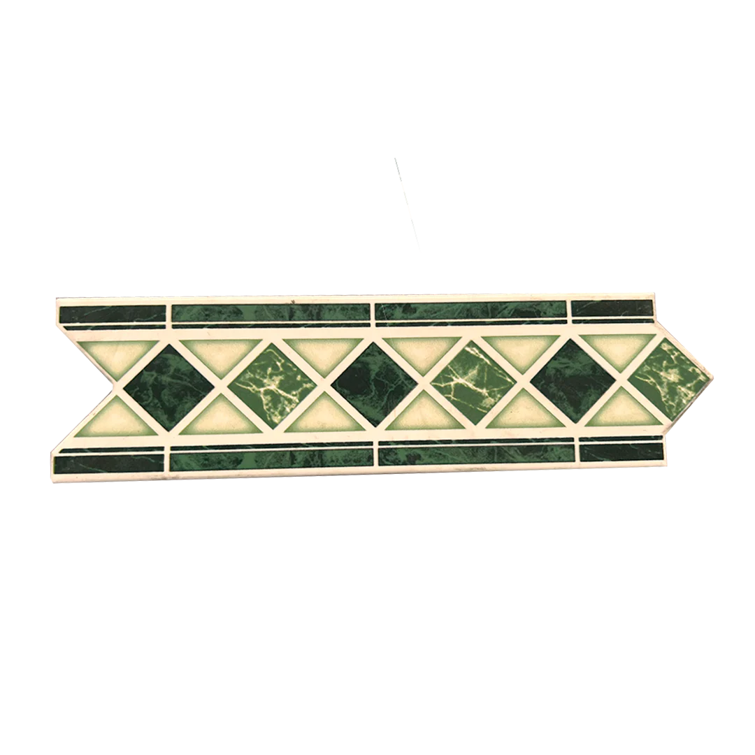 CENEFA 6 CM X 20 CM CUADRATO VERDE