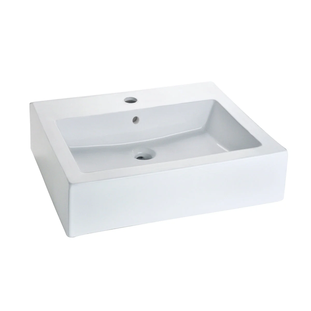 LV HELVEX FUTURA1 LAVABO UNA PERFORACION P/SOBREPONER CON REBOSADERO BLANCO