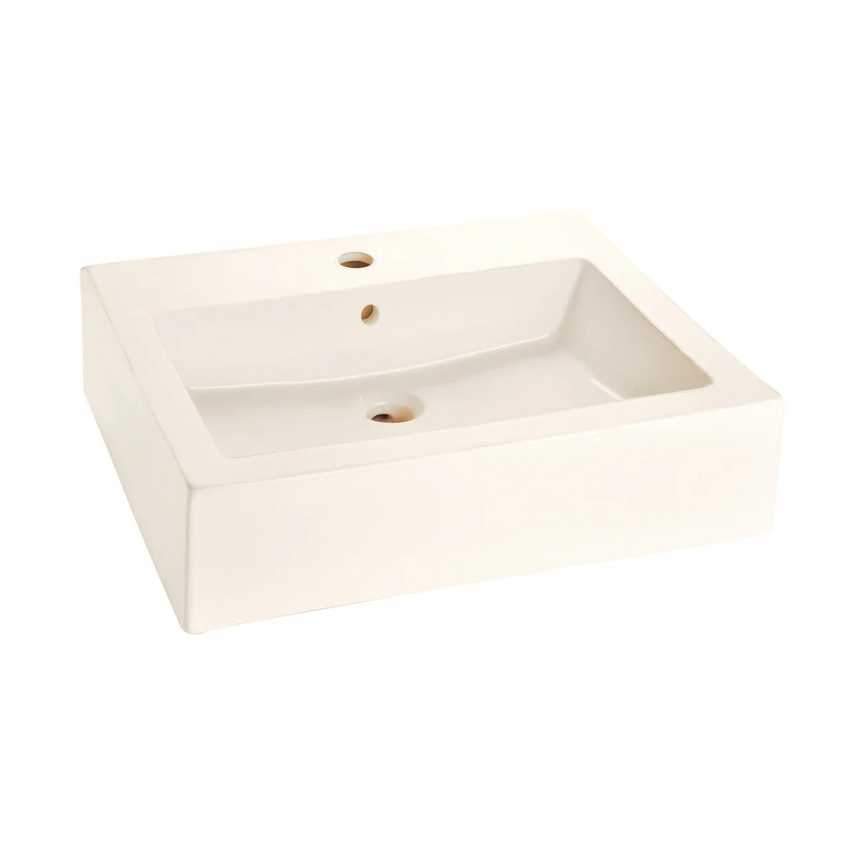 LV HELVEX FUTURA1 LAVABO UNA PERFORACION P/SOBREPONER CON REBOSADERO MARFIL