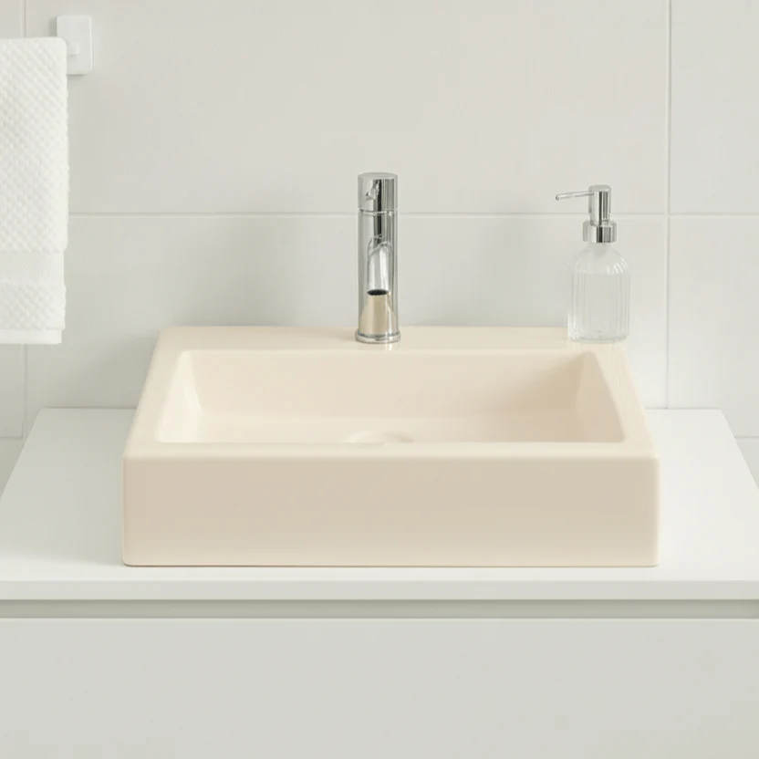 LV LUCERNA1 M LAVABO DE SOBREPONER C/REBOS. MARFIL - Image 2
