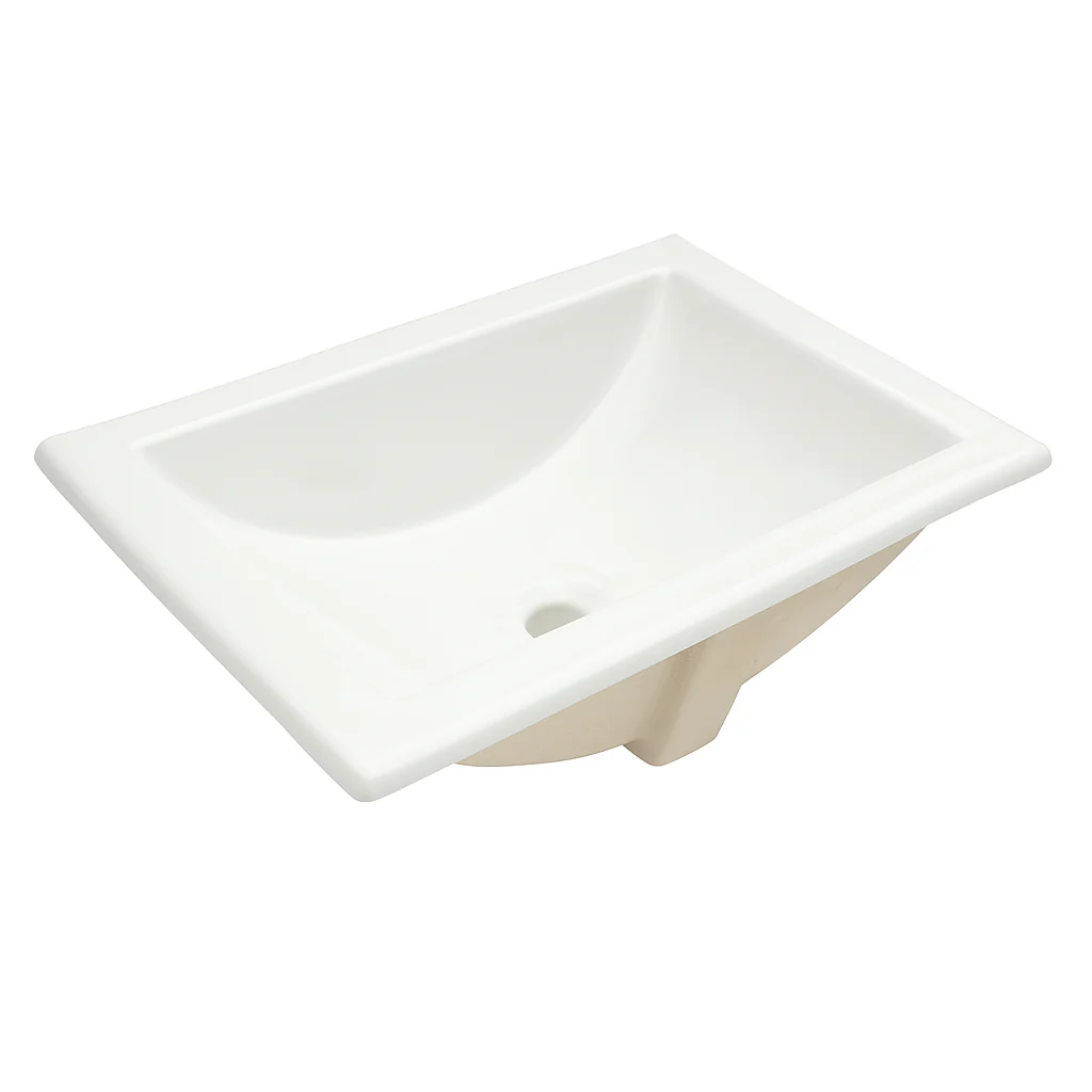 LV HELVEX MARCUS LAVABO RECTANGULAR SOBRE CUBIERTA C/REBOS BLANCO