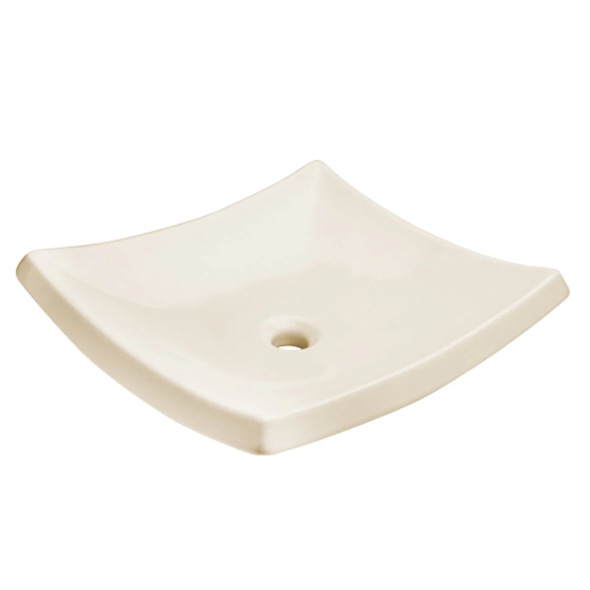 LAVABO HELVEX  DE SOBREPONER TRAZZO CUADRADO MARFIL