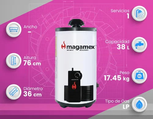 CALENTADOR BOILER AUTOMATICO MAGAMEX ARTURITO ECOLOGICO GAS LP - Image 5
