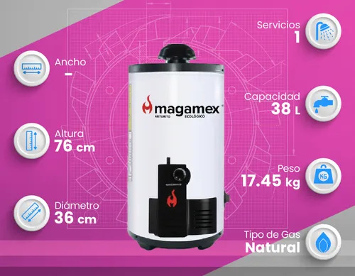 CALENTADOR BOILER AUTOMATICO MAGAMEX ARTURITO ECOLOGICO GAS NATURAL - Image 5