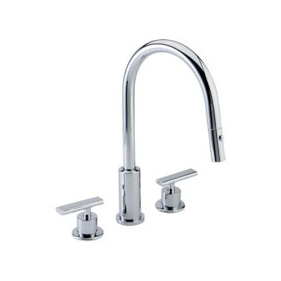 MEZCLADORA HELVEX ME-303 PARA FREGADERO RETRÁCTIL MAGNETIC DE 2 CHORROS PREMIER CROMO