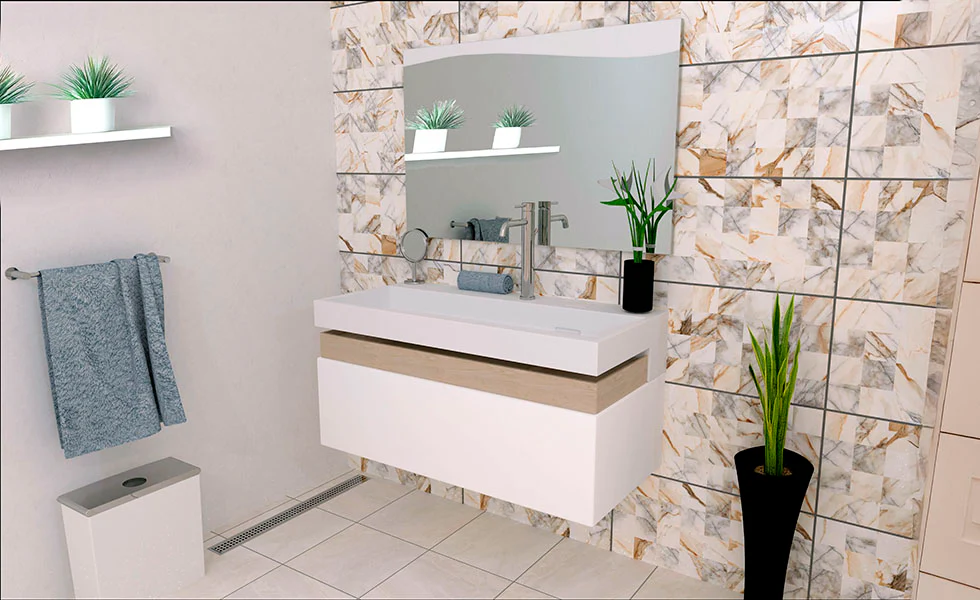 MURO TECNOPISO PORTO BEIGE 30 CM X 60 CM - Image 2