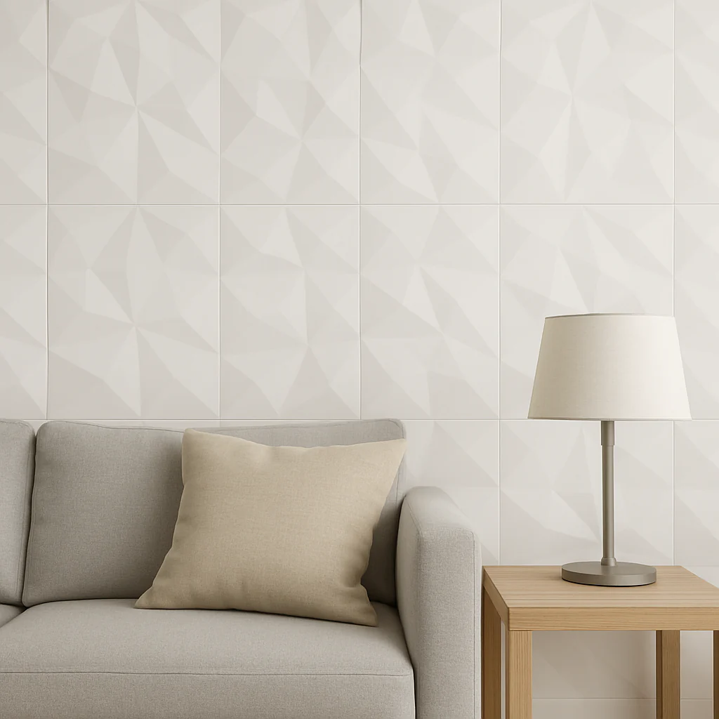 MURO DALTILE PRISMA ORIGAMI BLANCO 30 CM X 45 CM - Image 2