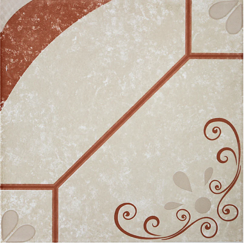 PISO VITROMEX CORUÑA ROJO 35.7 CM X 35.7 CM