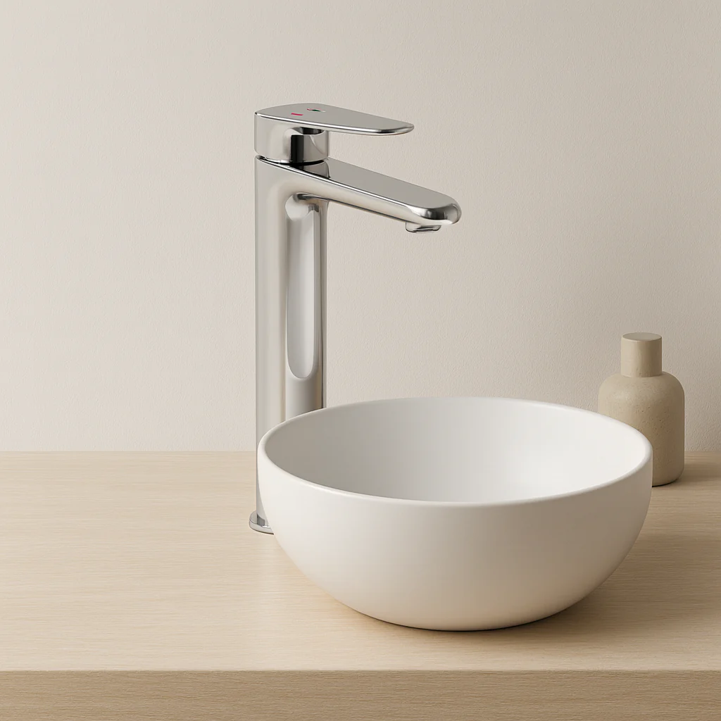 POT-101 MONOMANDO LAVABO ALTO POTENZA S/CONTRA CROMO - Image 2