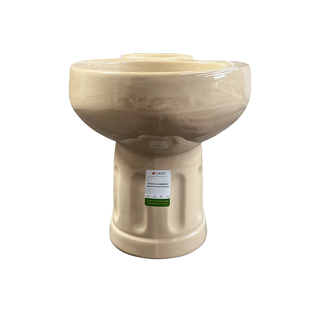 TAZA DE BAÑO OXFORD ALARGADA MARMOLEADO BEIGE CATO