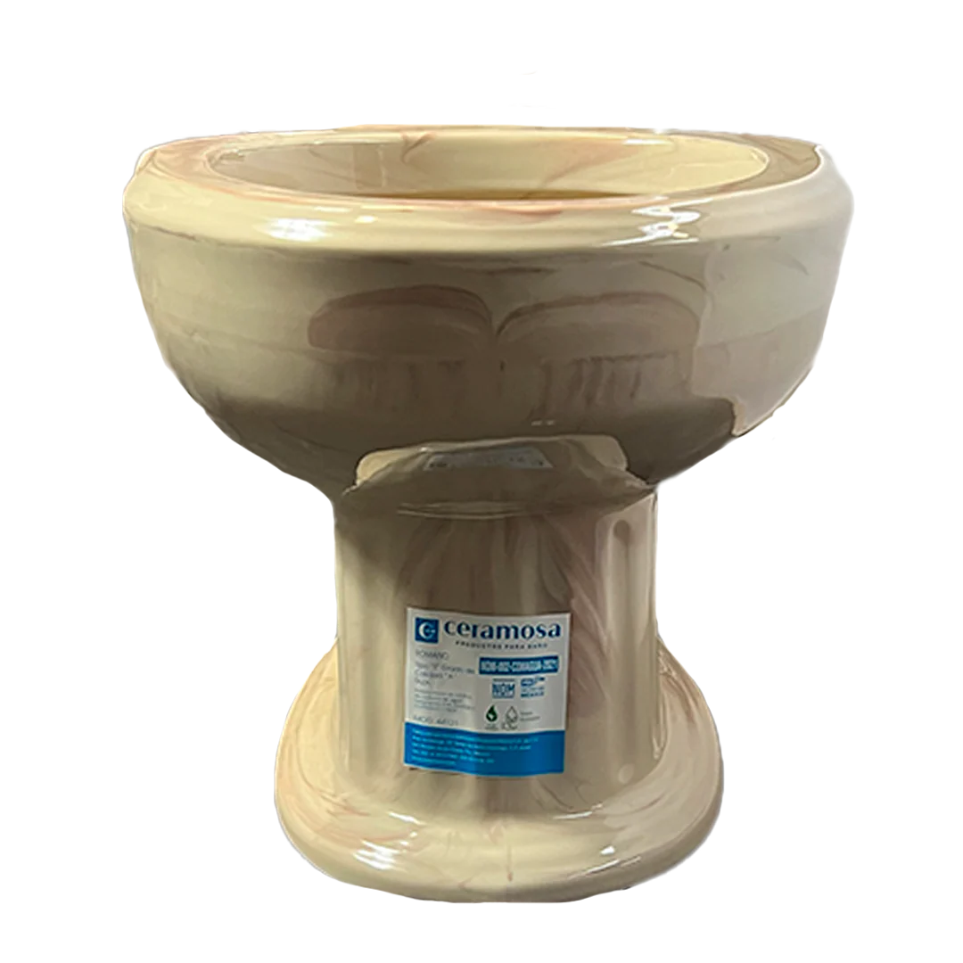 TAZA DE BAÑO ROMANO ALARGADA MÁRMOL ROSA CERAMOSA - Image 2