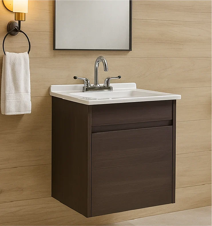 TOCADOR ABEDUL CHOCOLATE 49 CM X 43 CM X 51 CM PLACA COLOR BLANCO - Image 2