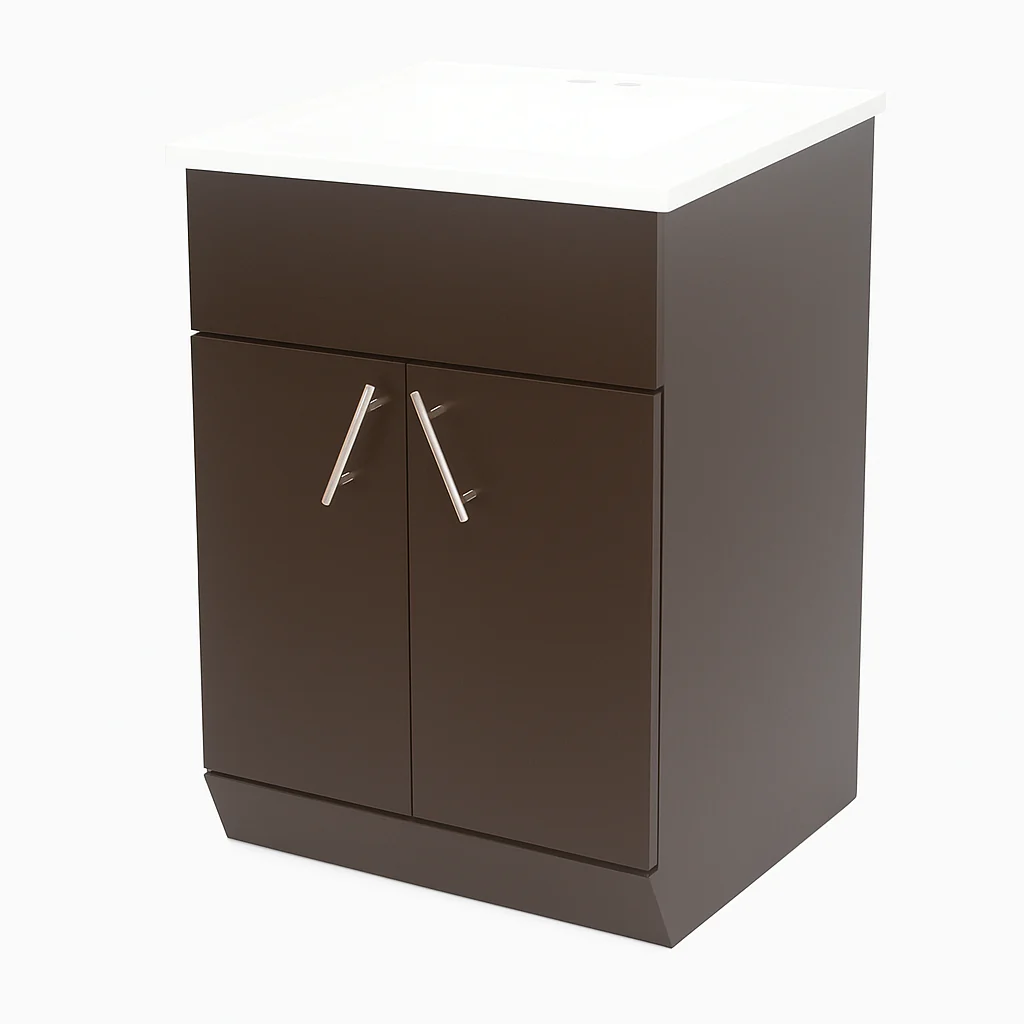 TOCADOR ALHELI MEL. 63X47 ROBLE DAKAR CHOCOLATE OVALIN BLANCO - Image 3
