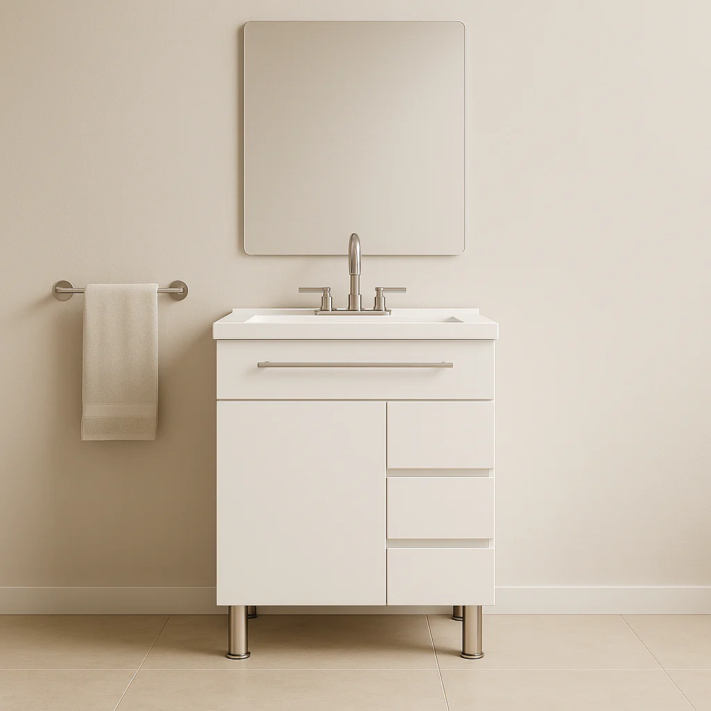 TOCADOR AZALIA MEL. 63X47 TOSCANA CON OVALIN HUESO - Image 2