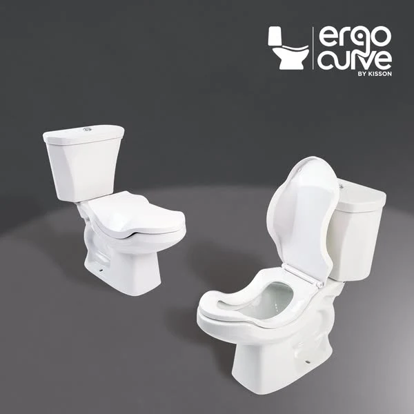 WC KISSON ERGO CURVE C/ASIENTO BLANCO – KIT - Image 2
