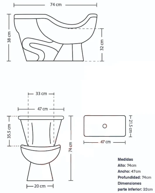 WC KISSON ERGO CURVE C/ASIENTO BLANCO – KIT - Image 7